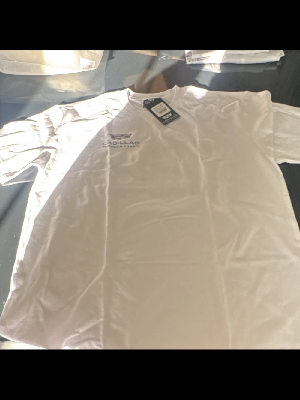 Cadillac Men’s White Short Sleeve Logo Tee